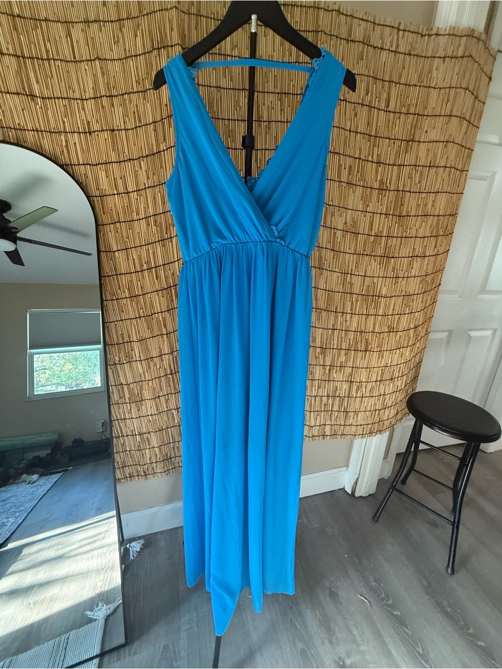 Nikibiki Bright Turquoise Sleeveless V-Neck Maxi Dress
